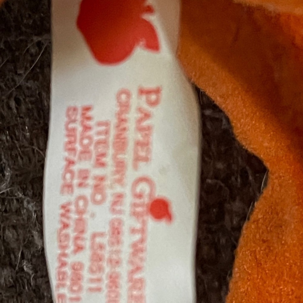 PAPEL GIFTWARES & COLLECTABLES GROOVY BEANBAG Orange Bear VINTAGE - Picture 10 of 13